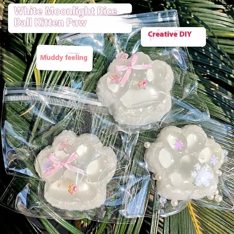 Dopamine Rainbow Kitten Cheese Squeezing Toy Silicone Slow Rebound Decompression