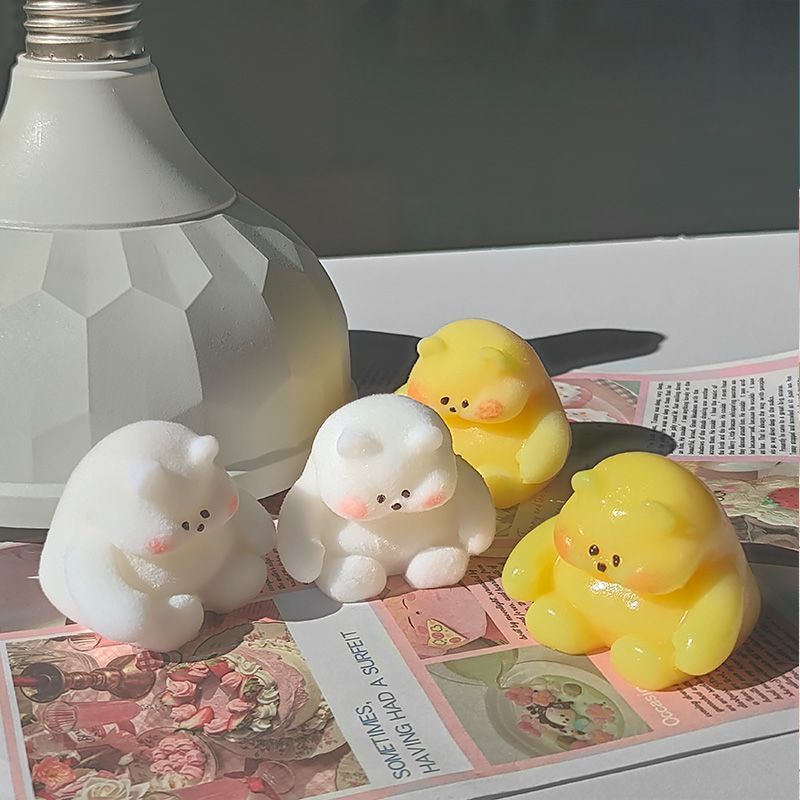 Dopamine Rainbow Kitten Cheese Squeezing Toy Silicone Slow Rebound Decompression