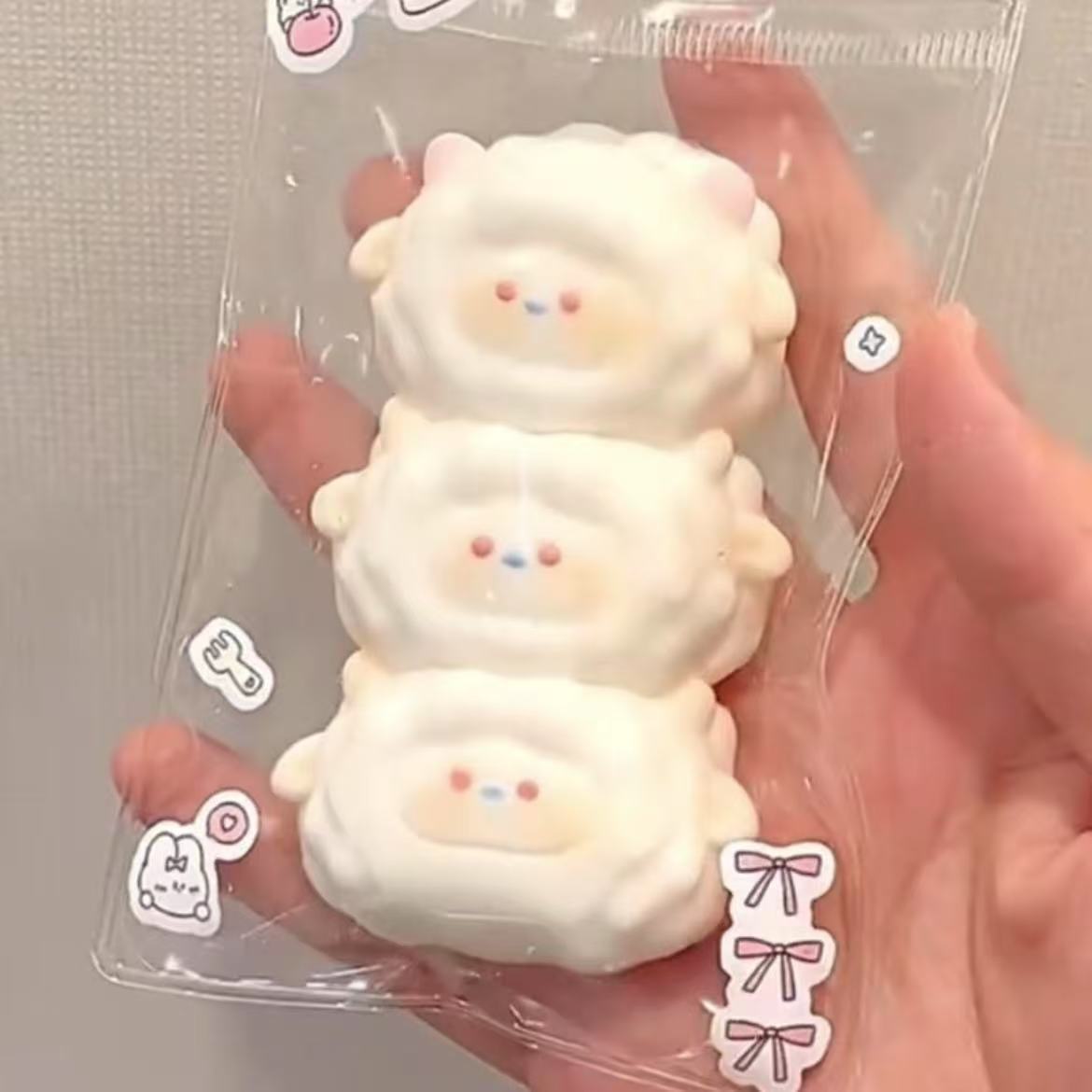 Dopamine Rainbow Kitten Cheese Squeezing Toy Silicone Slow Rebound Decompression