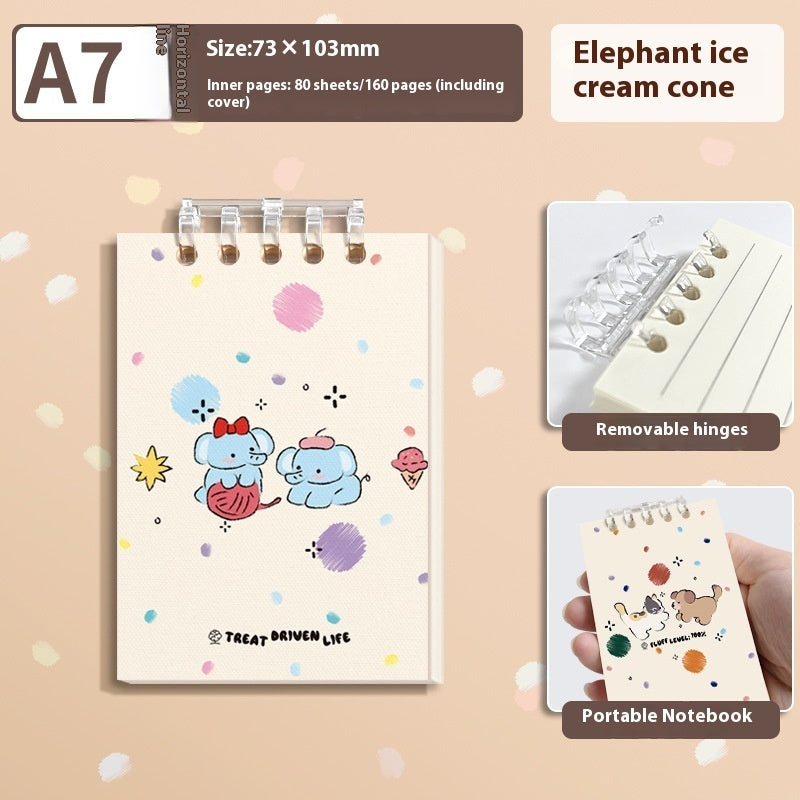 A7 Small Notebook Flip-up Portable Journal Book Pocket Simple Notepad