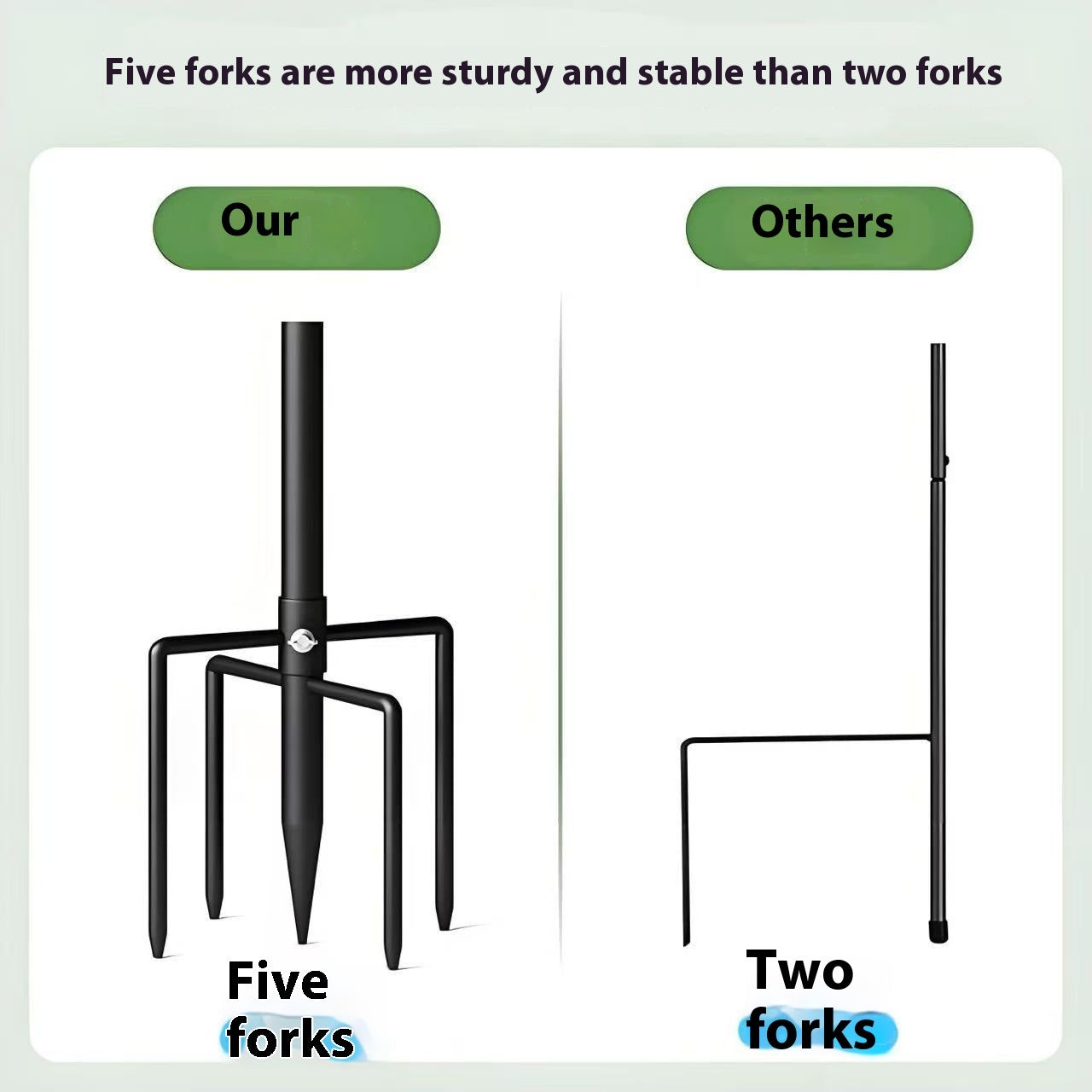 Garden Lamp Outdoor Garden Anti-rust Floor Outlet Hook Rod