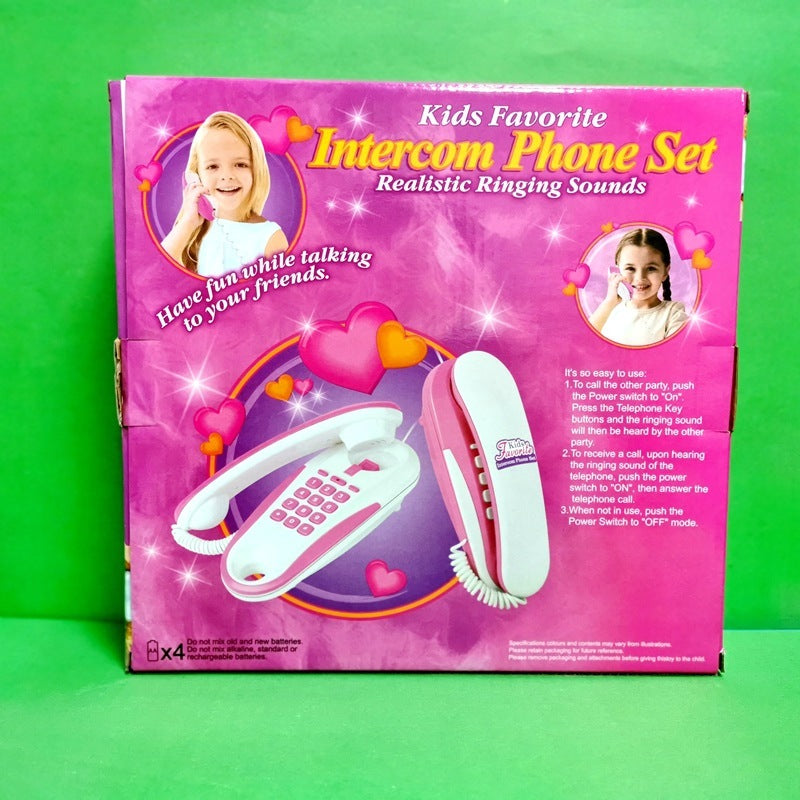 Intercom Phone Toy Children's Simulation Telephone Play House Toy Children's Walkie-talkie A Pair Of Real Calls