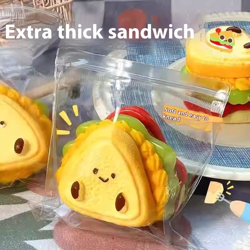 Dopamine Rainbow Kitten Cheese Squeezing Toy Silicone Slow Rebound Decompression