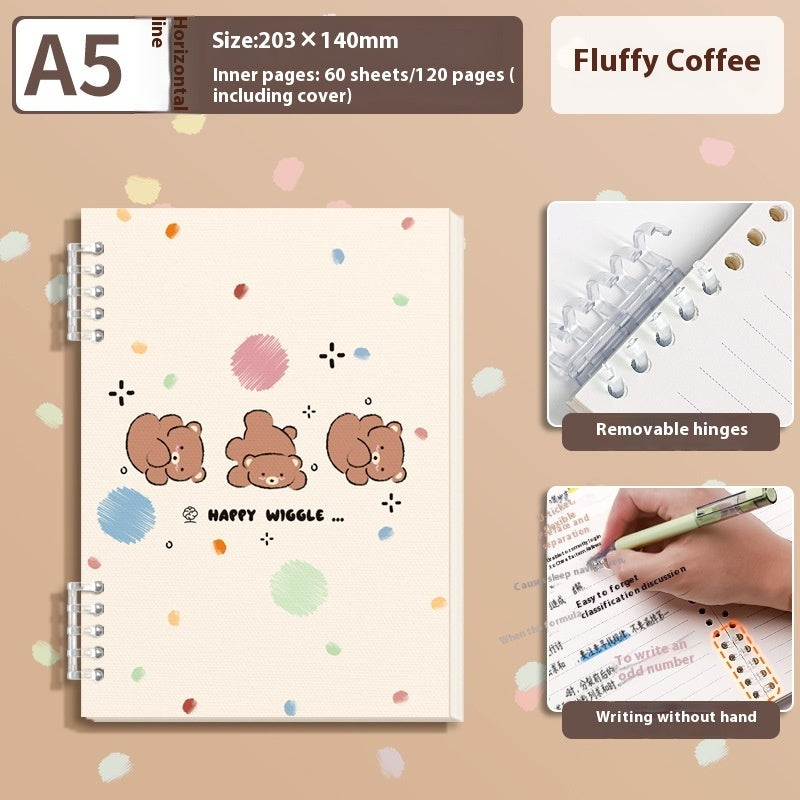 A5 Thickened Loose-leaf Notebook Detachable Coil Cute Book Student Only
