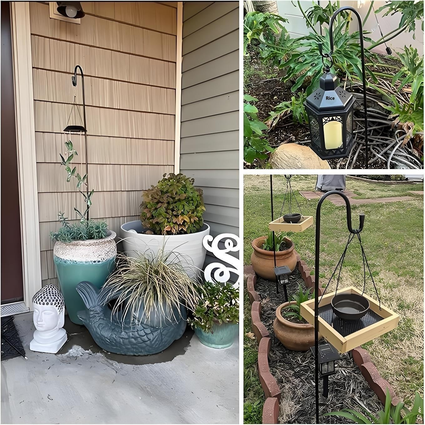 Garden Lamp Outdoor Garden Anti-rust Floor Outlet Hook Rod