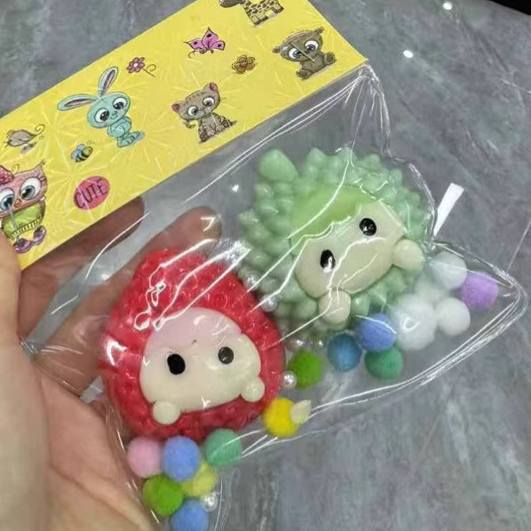 Dopamine Rainbow Kitten Cheese Squeezing Toy Silicone Slow Rebound Decompression