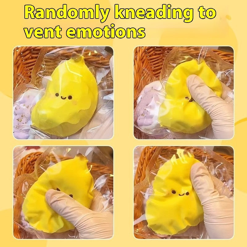 Dopamine Rainbow Kitten Cheese Squeezing Toy Silicone Slow Rebound Decompression