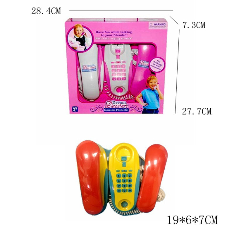 Intercom Phone Toy Children's Simulation Telephone Play House Toy Children's Walkie-talkie A Pair Of Real Calls