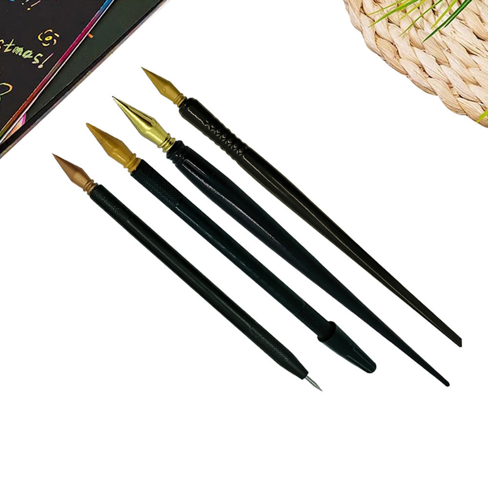 Scratch Art Paper Brush Children's Art Tools Scratch Pen