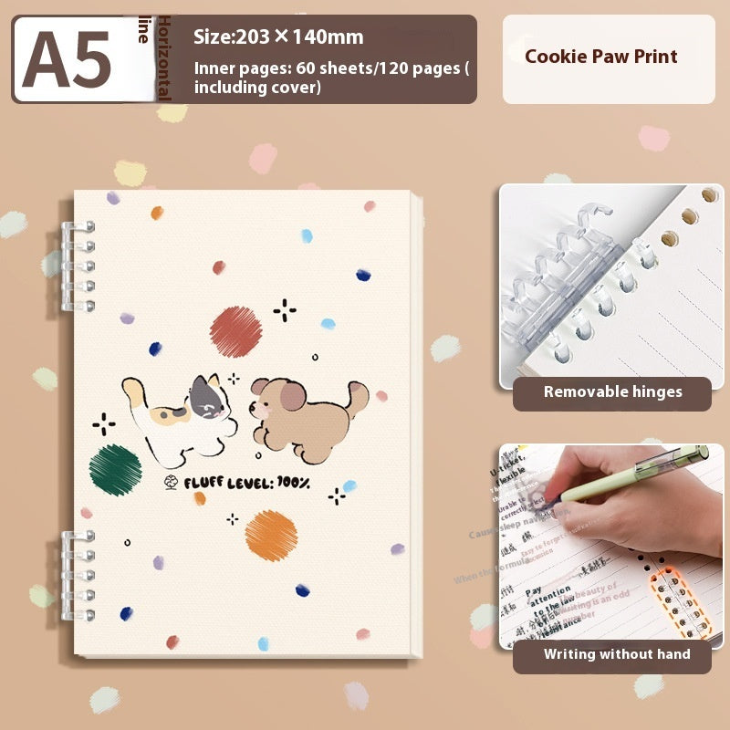 A5 Thickened Loose-leaf Notebook Detachable Coil Cute Book Student Only