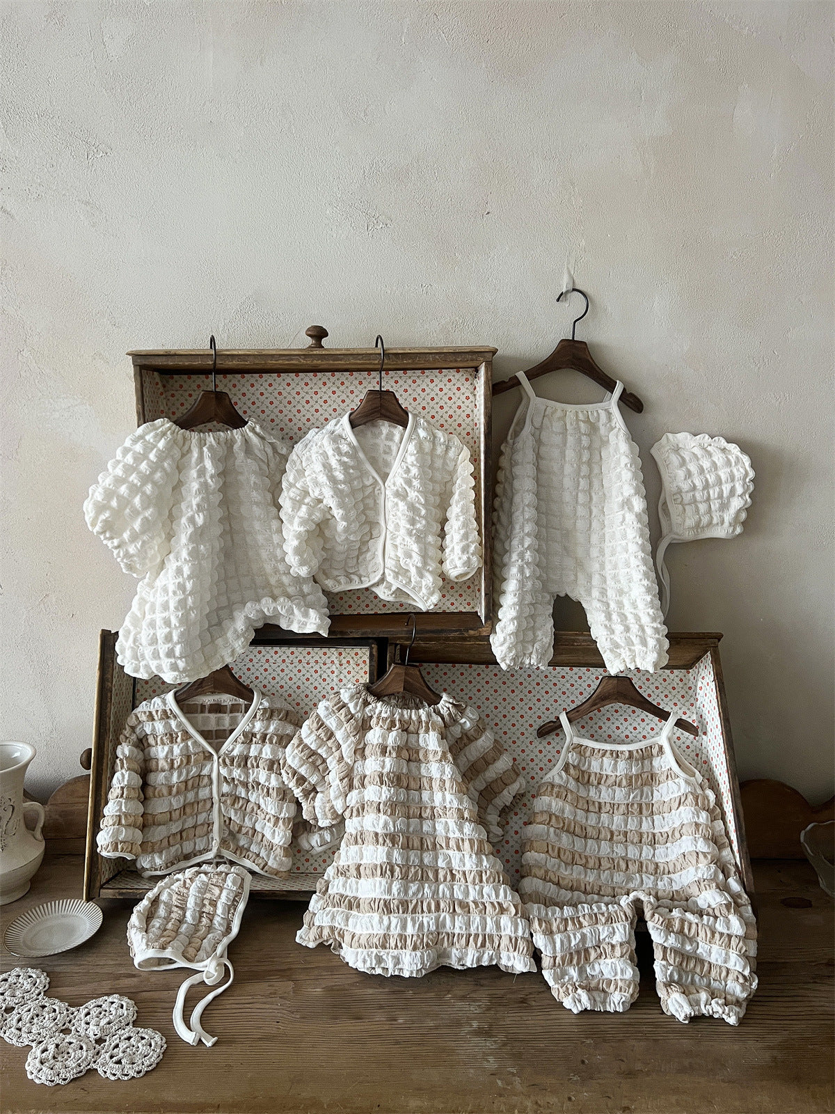 Thin Pants Baby Tank Tops Puff Plaid Jumpsuit