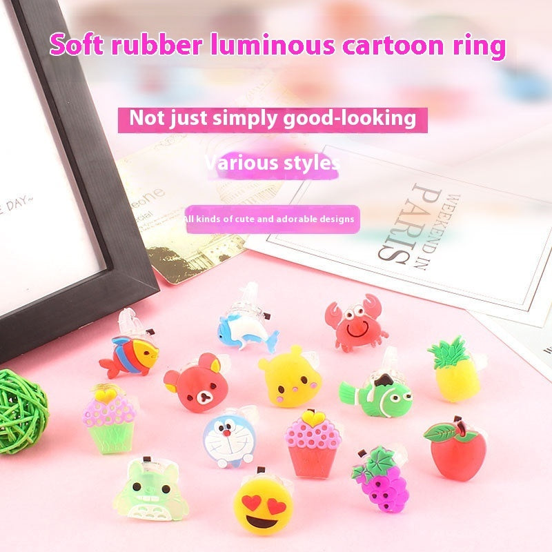 Luminous Ring Children's Small Toys Square Toy Night Market