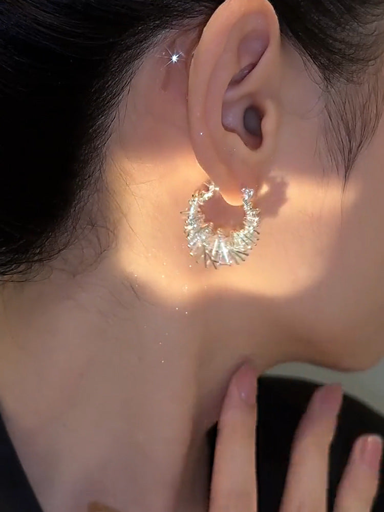 Personalized Cold Style Unique Winding Metal Circle Ear Clip