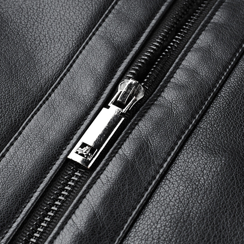 Middle-aged Plus Suede Winter One-piece Fur Men's Sheep Lapel Polo Coat