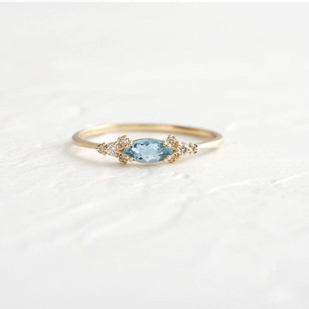 European And American Four-piece Set Rhinestone Zircon Flowers