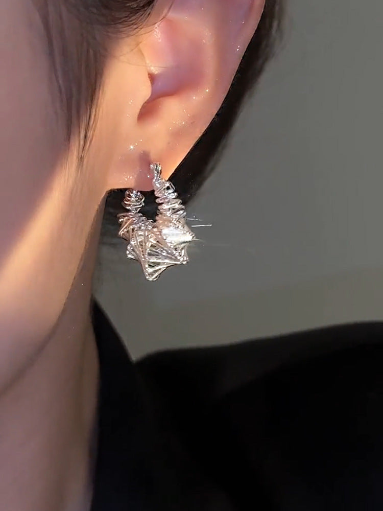 Personalized Cold Style Unique Winding Metal Circle Ear Clip