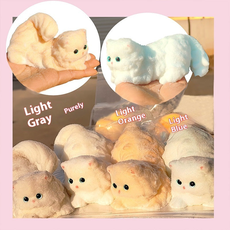 Dopamine Rainbow Kitten Cheese Squeezing Toy Silicone Slow Rebound Decompression