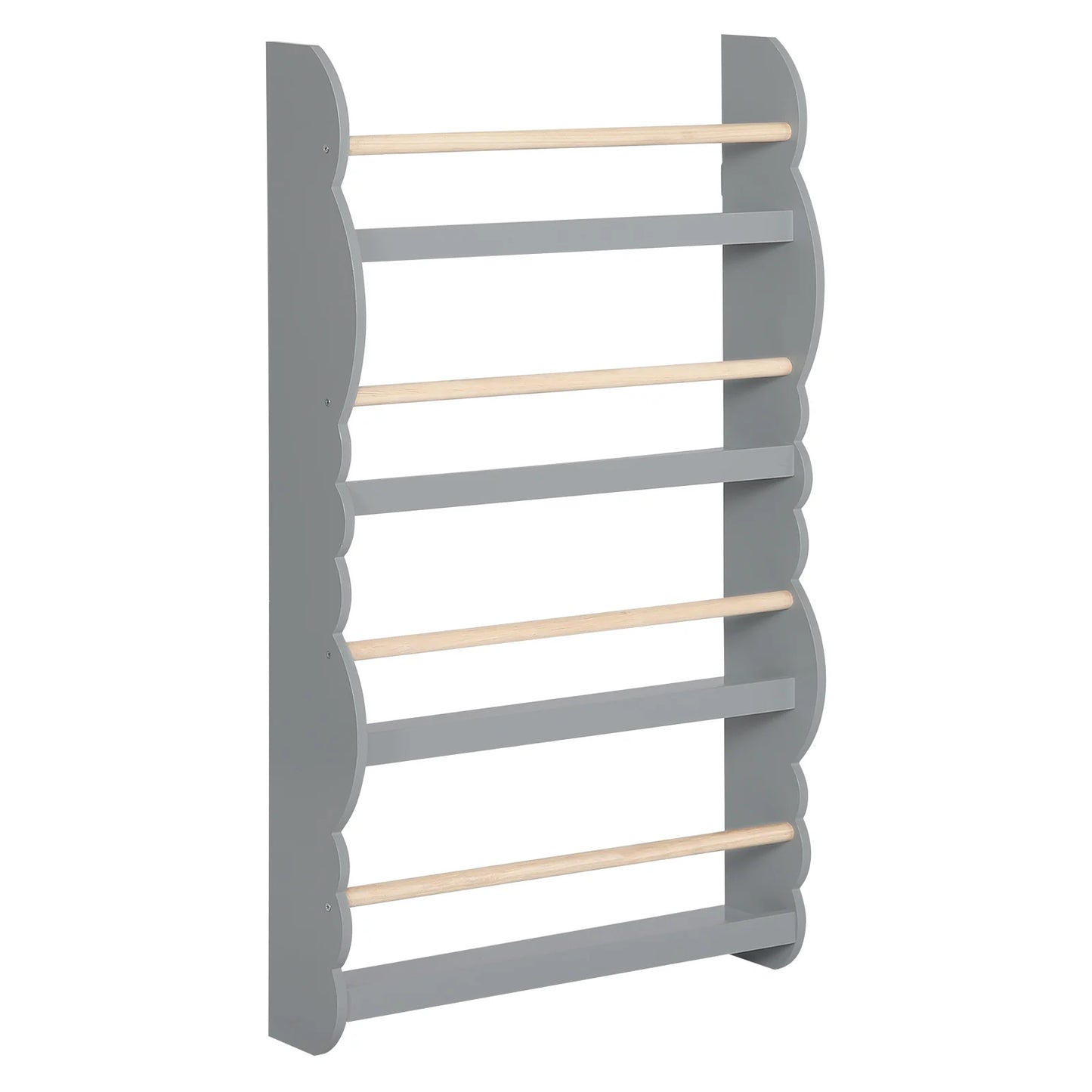 WOLTU Children's Bookshelf Kid's Bookcase Wall Shelf Book Organizer with 4 Shelves for Book Magazine Storage Kids Room Home