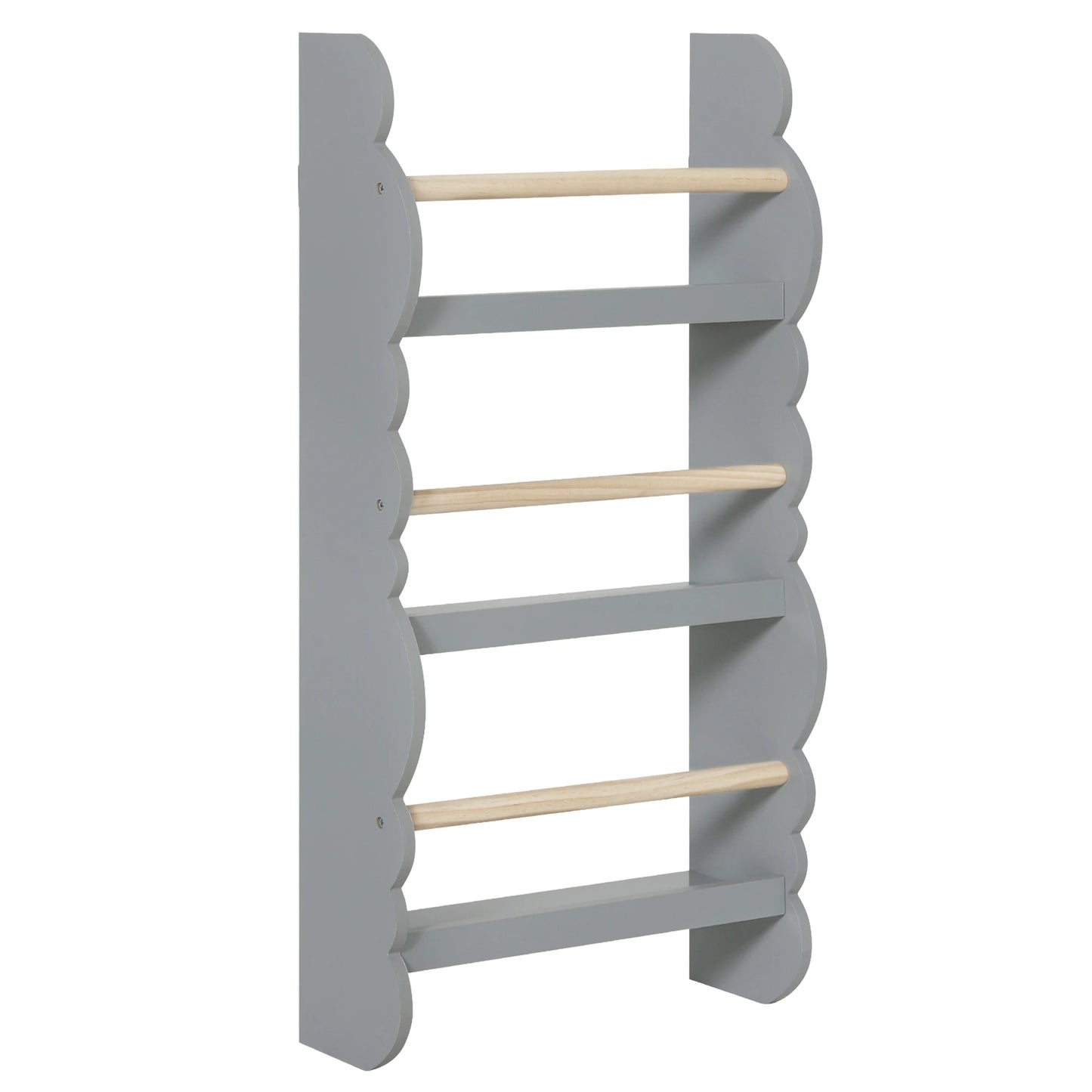 WOLTU Children's Bookshelf Kid's Bookcase Wall Shelf Book Organizer with 4 Shelves for Book Magazine Storage Kids Room Home