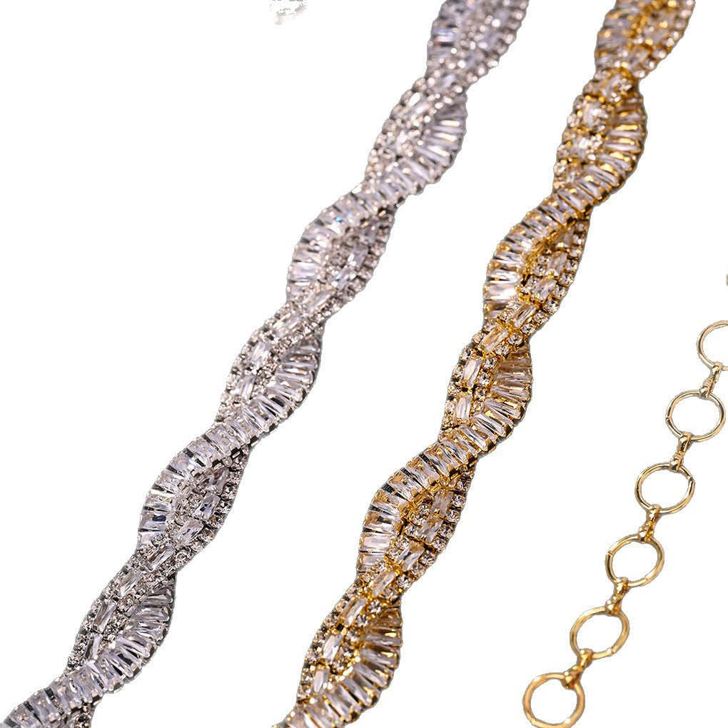 Cross Rhinestone Necklace Female Fashion