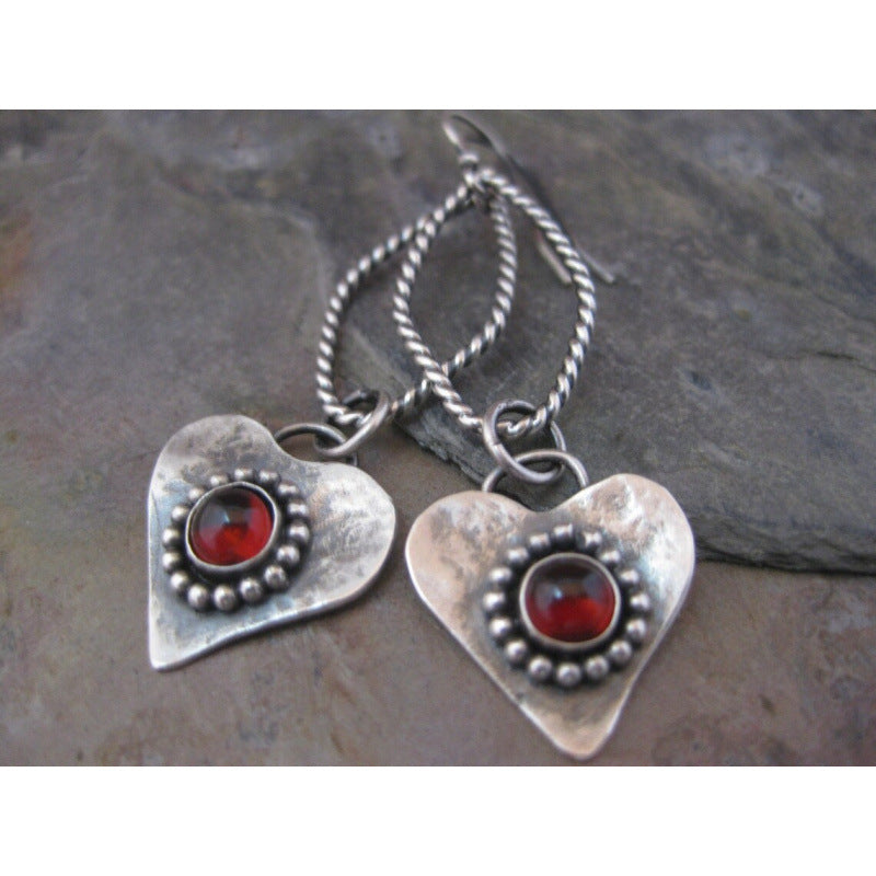 Europe And America Creative E-commerce Heart-shaped Retro Female Earrings