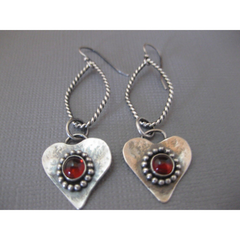 Europe And America Creative E-commerce Heart-shaped Retro Female Earrings