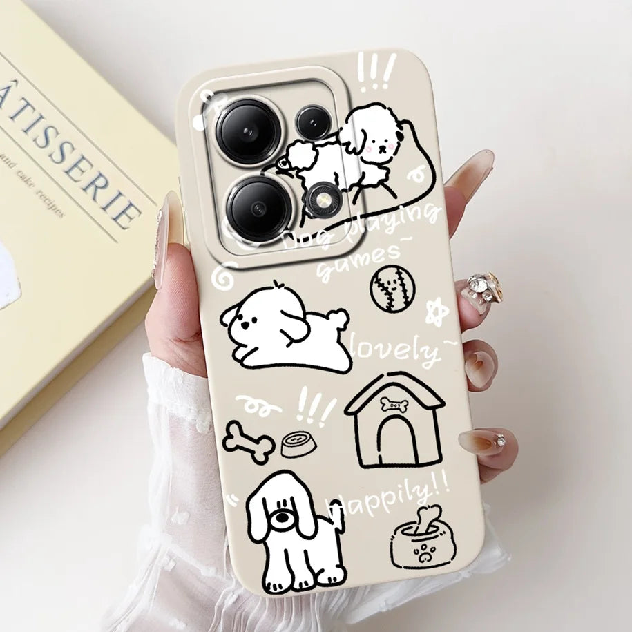 For Xiaomi Poco M6 Pro 4G Case 2024 Cute Rabbit Panda Shockproof Silicone Soft Matte Phone Cases For Xiomi Poco M6 Pro 4G Fundas