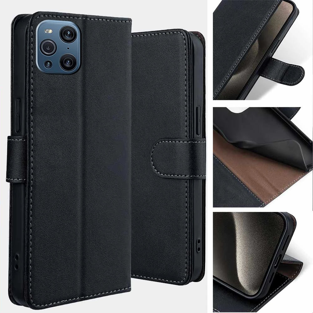 Funda Flip Leather Wallet Case For OPPO Find X2 X3 Pro find X3 X2 Neo X3 Lite Magnet Buckle Protect Cover Case RFID Blocking