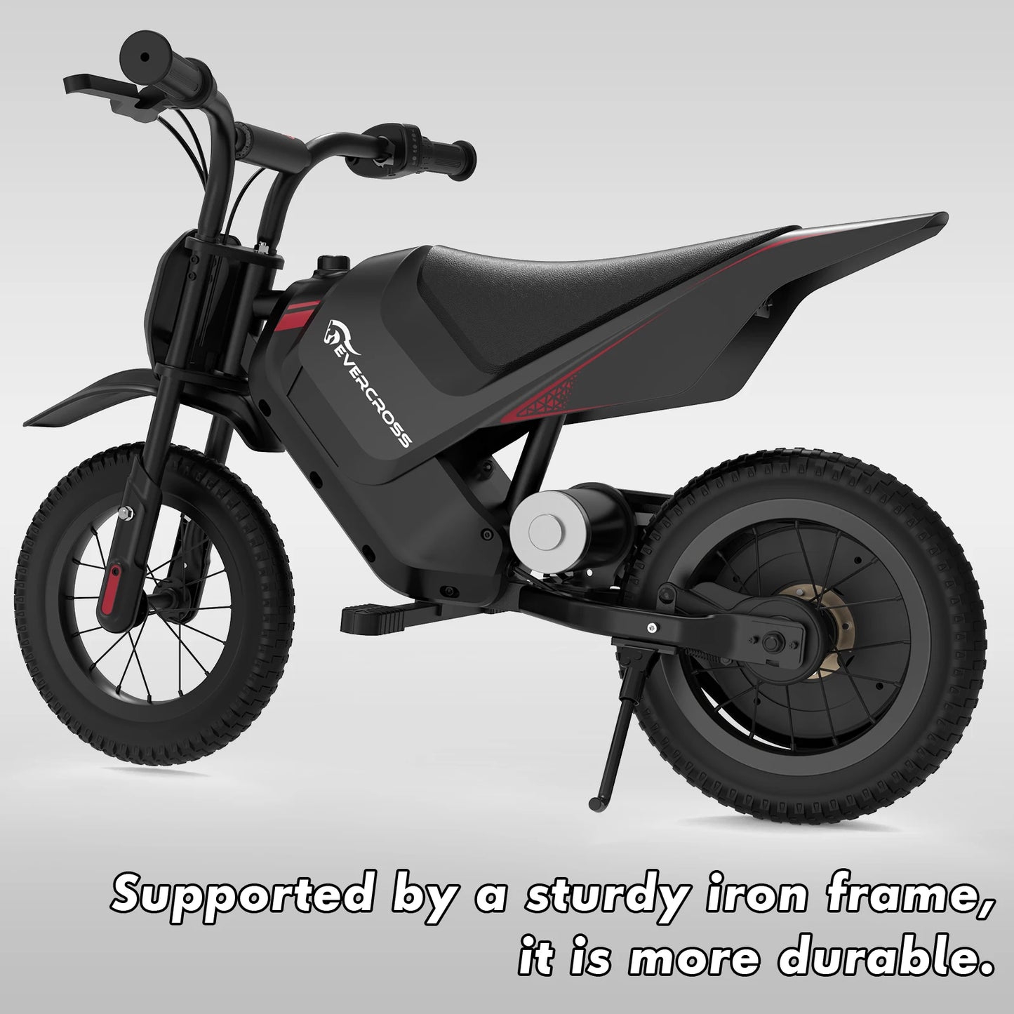 EVERCROSS PLUS Electric Dirt Bike for Kids, 150W, Adjustable Speed 8/16 km/h, Up to 10 km Range, 12-Inch Motocross for Kids 3-12