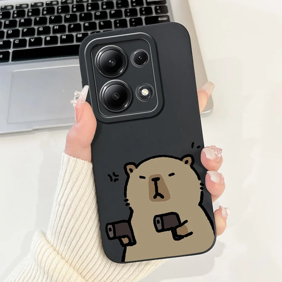 For Xiaomi Poco M6 Pro 4G Case 2024 Cute Rabbit Panda Shockproof Silicone Soft Matte Phone Cases For Xiomi Poco M6 Pro 4G Fundas
