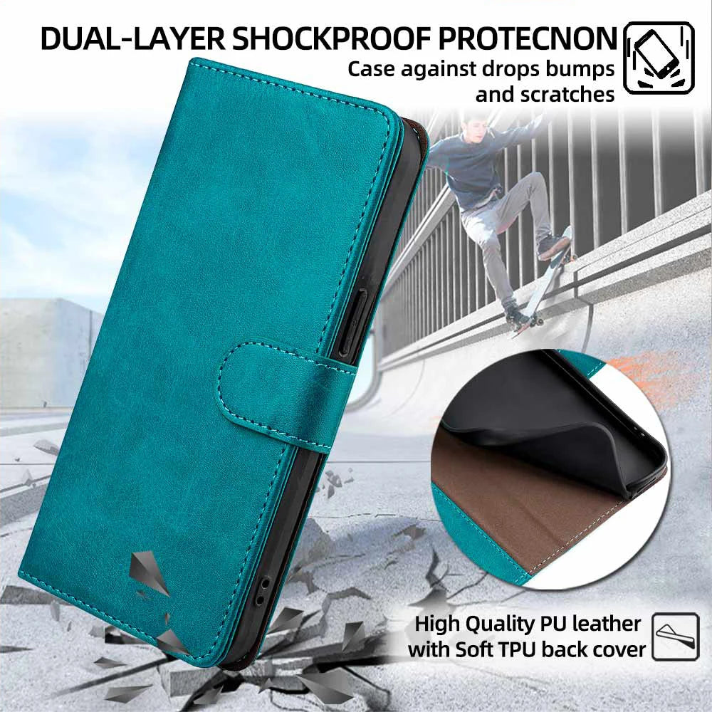 Funda Flip Leather Wallet Case For OPPO Find X2 X3 Pro find X3 X2 Neo X3 Lite Magnet Buckle Protect Cover Case RFID Blocking