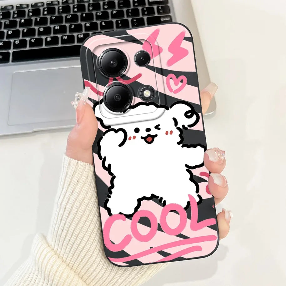 For Xiaomi Poco M6 Pro 4G Case 2024 Cute Rabbit Panda Shockproof Silicone Soft Matte Phone Cases For Xiomi Poco M6 Pro 4G Fundas