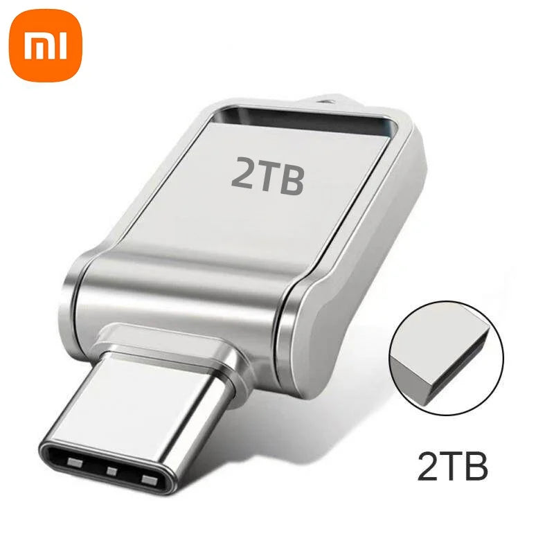 Xiaomi 2TB Flash Drive High Speed USB 1TB Type-C Interface Large Capacity Dual Purpose Flash Drive Mobile Phone Computer Disk