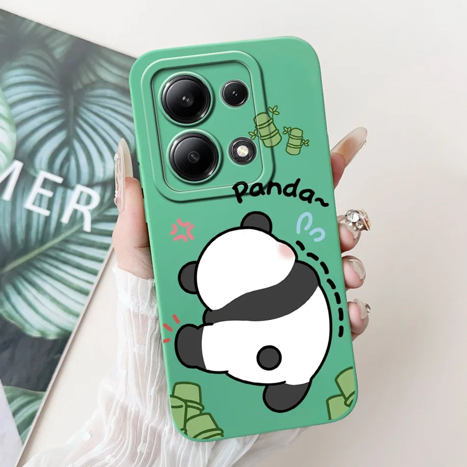 For Xiaomi Poco M6 Pro 4G Case 2024 Cute Rabbit Panda Shockproof Silicone Soft Matte Phone Cases For Xiomi Poco M6 Pro 4G Fundas
