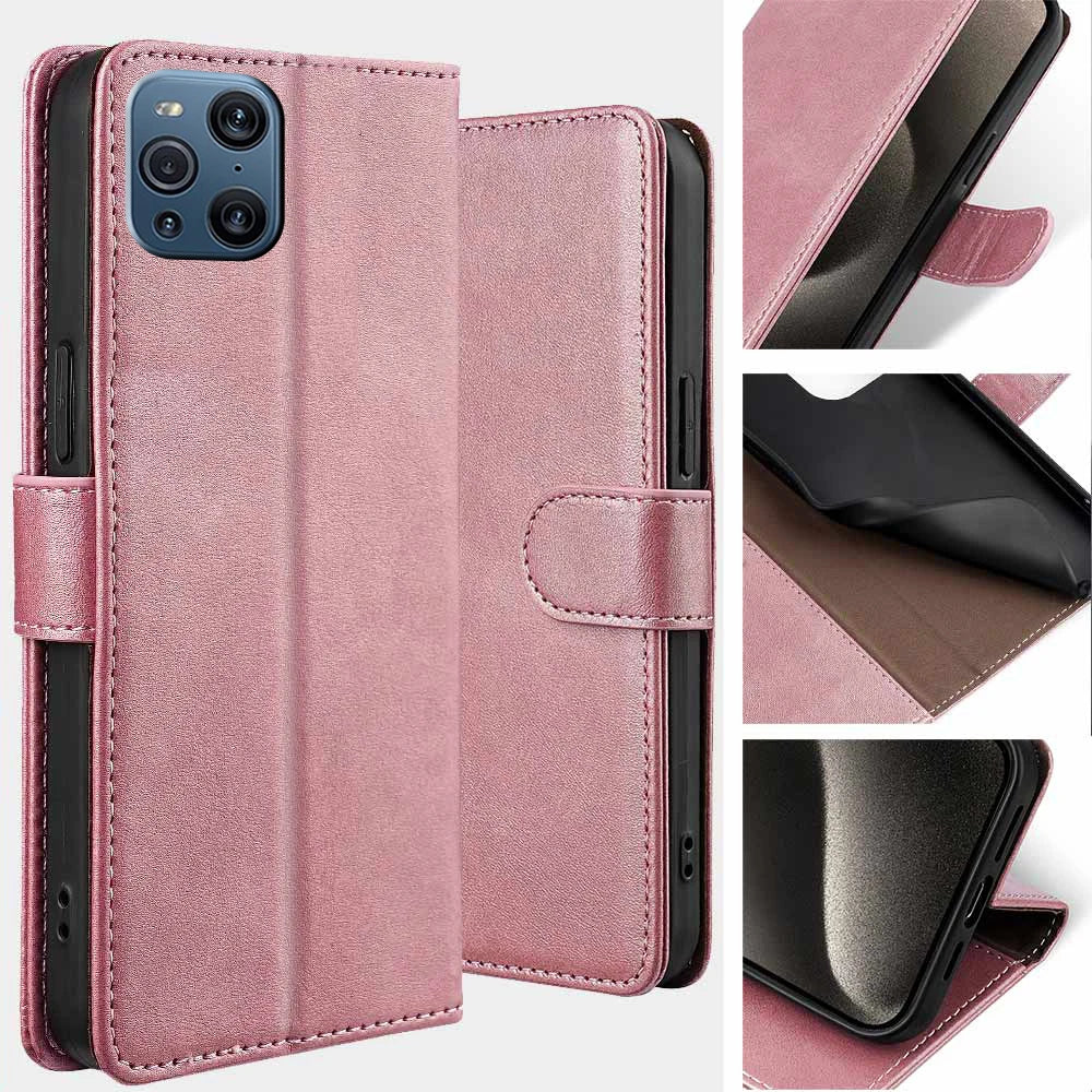 Funda Flip Leather Wallet Case For OPPO Find X2 X3 Pro find X3 X2 Neo X3 Lite Magnet Buckle Protect Cover Case RFID Blocking