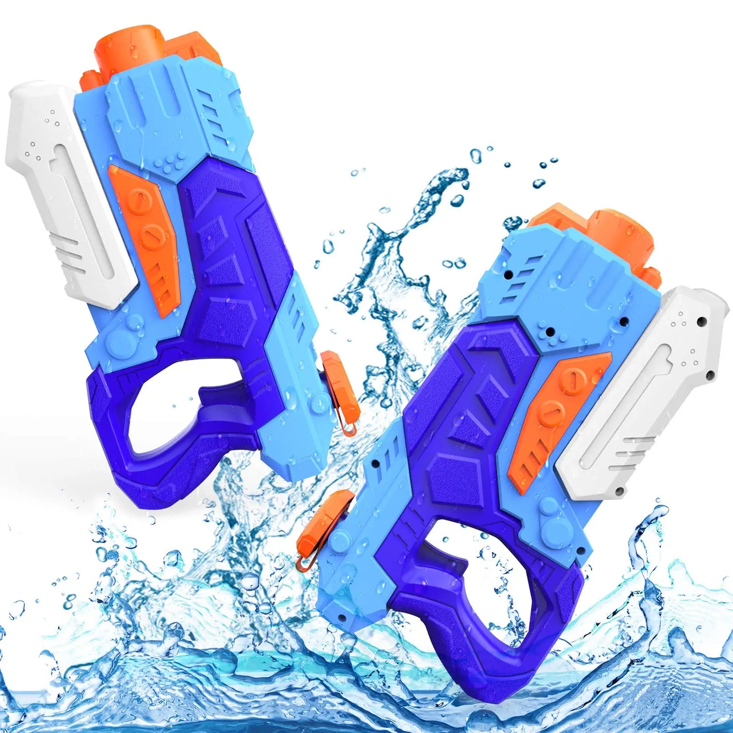 Kiztoys Water Gun Toys for Kids, 2 Pack Powerful Water Pistols with 1200ML Large Capacity and 33ft Long Range for Summer Water
