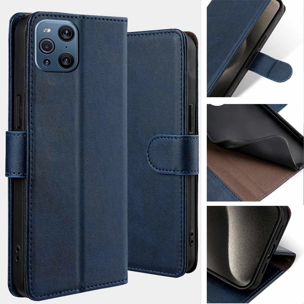 Funda Flip Leather Wallet Case For OPPO Find X2 X3 Pro find X3 X2 Neo X3 Lite Magnet Buckle Protect Cover Case RFID Blocking