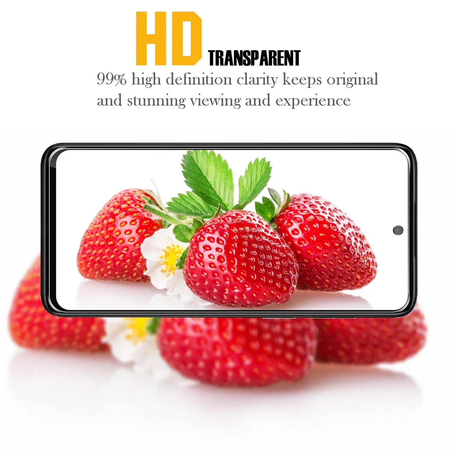 Screen Protector For Motorola Moto G54 Power Tempered Glass HD Crystal High Aluminum  9H Case Friendly