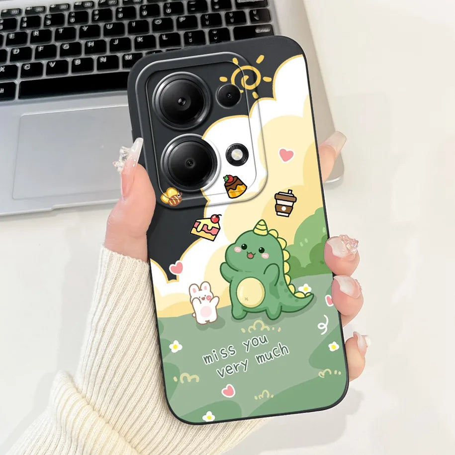 For Xiaomi Poco M6 Pro 4G Case 2024 Cute Rabbit Panda Shockproof Silicone Soft Matte Phone Cases For Xiomi Poco M6 Pro 4G Fundas