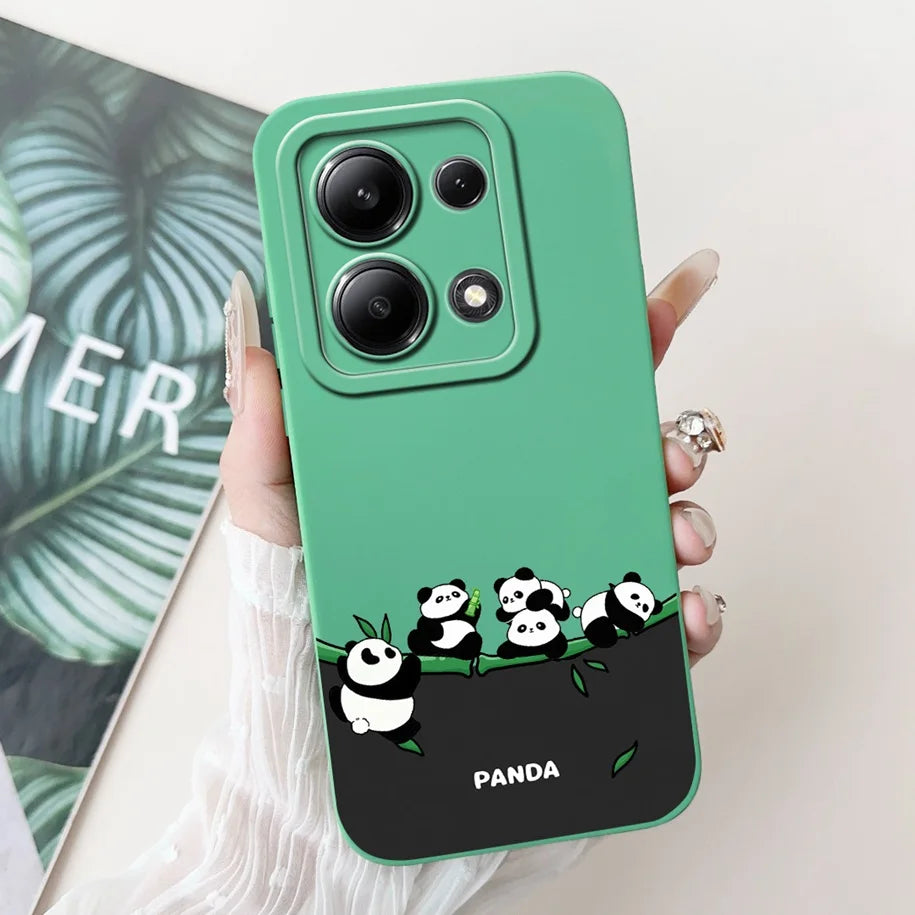 For Xiaomi Poco M6 Pro 4G Case 2024 Cute Rabbit Panda Shockproof Silicone Soft Matte Phone Cases For Xiomi Poco M6 Pro 4G Fundas
