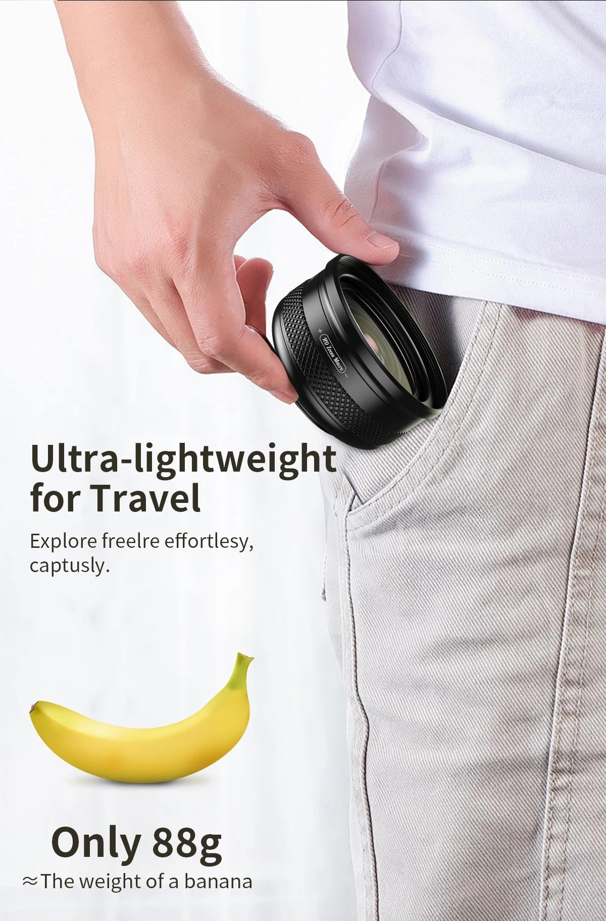 APEXEL 10-20X Zoom Macro Lens  HD Micro Phone Camera Lenses Support Eye Macro Photography for iPhone Samsung all Smartphones