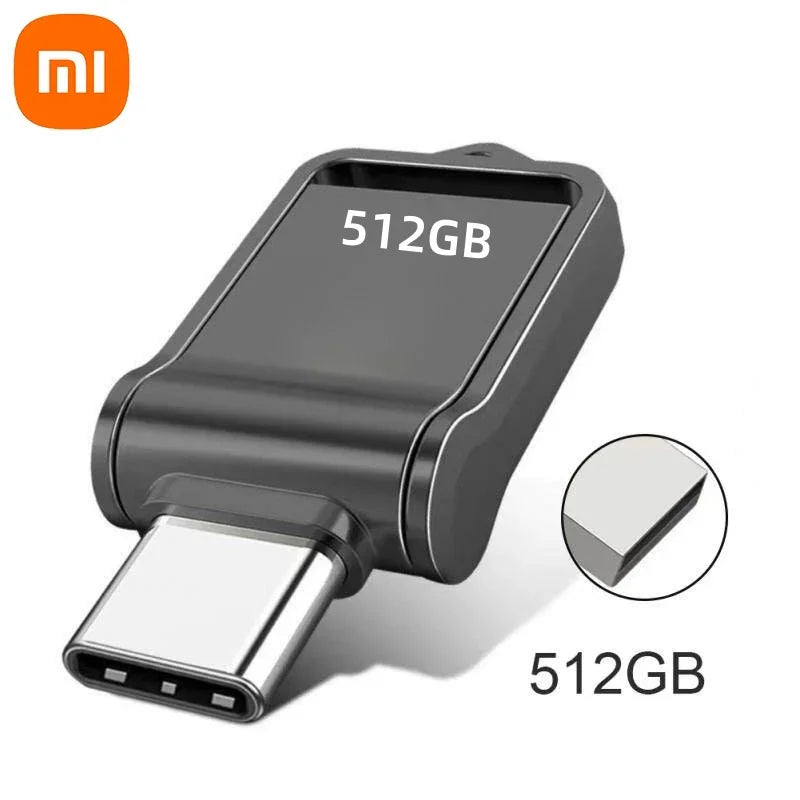 Xiaomi 2TB Flash Drive High Speed USB 1TB Type-C Interface Large Capacity Dual Purpose Flash Drive Mobile Phone Computer Disk