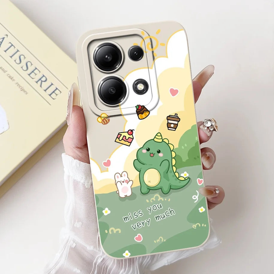 For Xiaomi Poco M6 Pro 4G Case 2024 Cute Rabbit Panda Shockproof Silicone Soft Matte Phone Cases For Xiomi Poco M6 Pro 4G Fundas