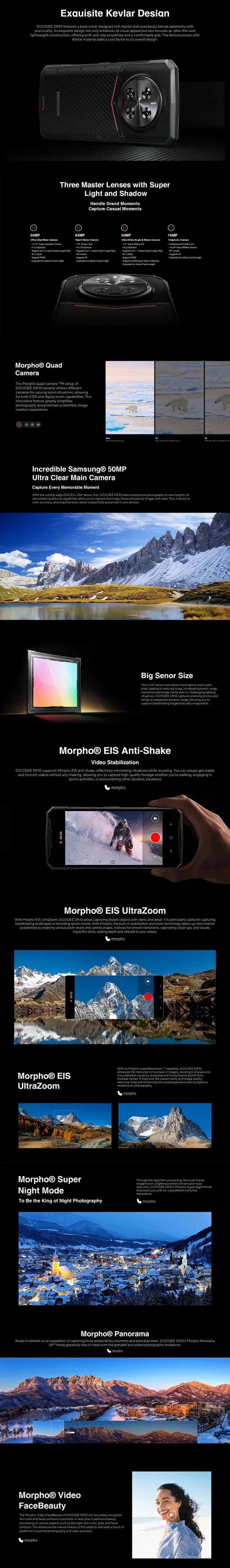 World Premiere DOOGEE DK 10 5G Dimensity 8020 Morpho Quad Camera 50MP Rugged Phone  6.67" 120Hz 2.5K AMOLED 120W 32 GB+512 GB