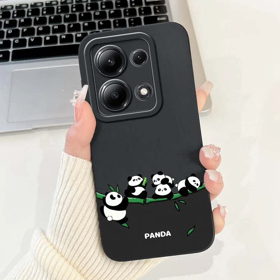 For Xiaomi Poco M6 Pro 4G Case 2024 Cute Rabbit Panda Shockproof Silicone Soft Matte Phone Cases For Xiomi Poco M6 Pro 4G Fundas