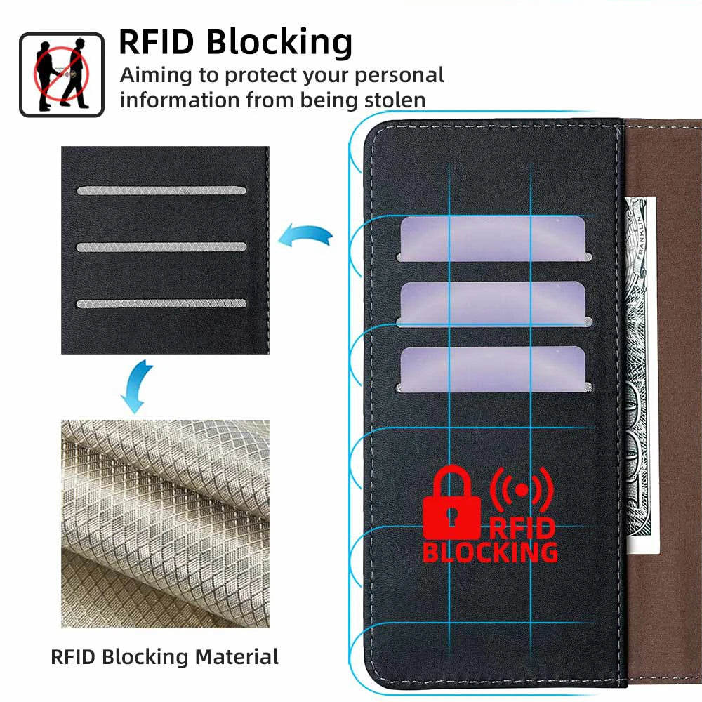 Funda Flip Leather Wallet Case For OPPO Find X2 X3 Pro find X3 X2 Neo X3 Lite Magnet Buckle Protect Cover Case RFID Blocking