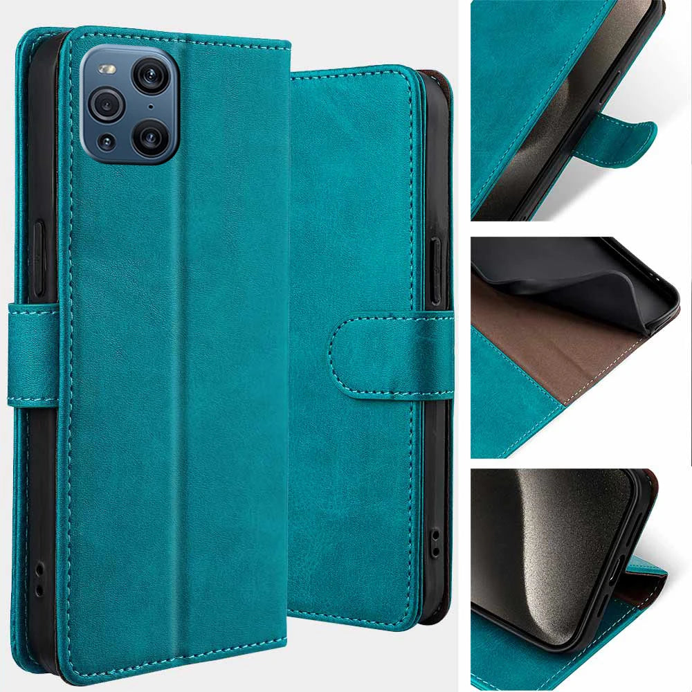 Funda Flip Leather Wallet Case For OPPO Find X2 X3 Pro find X3 X2 Neo X3 Lite Magnet Buckle Protect Cover Case RFID Blocking