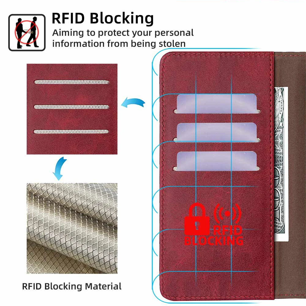 Funda Flip Leather Wallet Case For OPPO Find X2 X3 Pro find X3 X2 Neo X3 Lite Magnet Buckle Protect Cover Case RFID Blocking