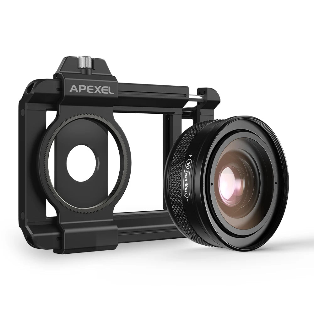 APEXEL 10-20X Zoom Macro Lens  HD Micro Phone Camera Lenses Support Eye Macro Photography for iPhone Samsung all Smartphones