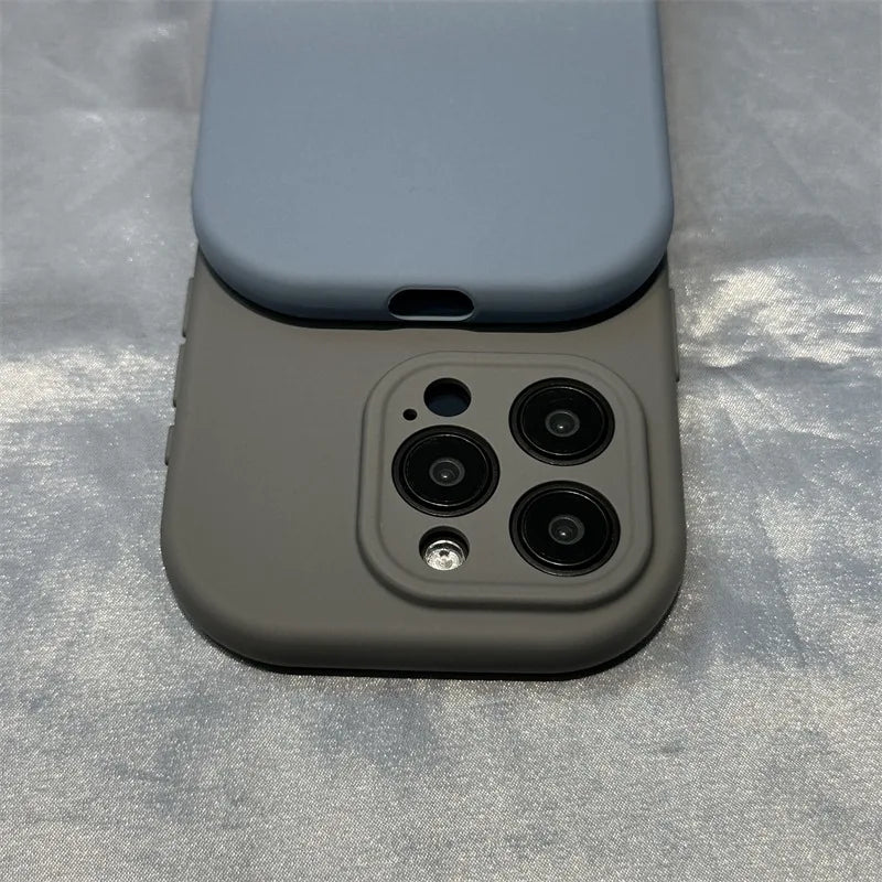 Fashion Silicone Soft Gradient Color Phone Case For iPhone 11 12 13 14 15 16 Pro Plus Matte Bumper Cases Cover